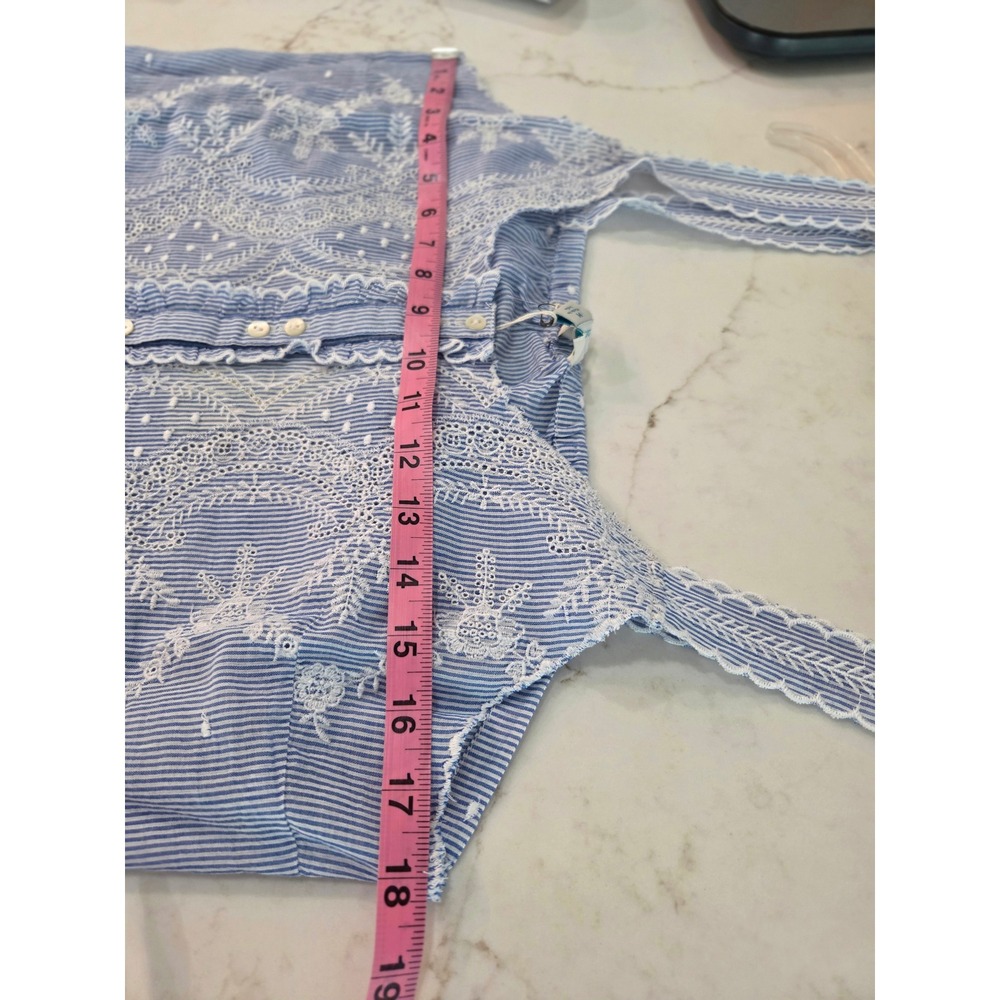 Sundance Lea Kerchief Camisole M Blue Embroidered Eyelet Tank Top Boho NWT - Picture 9 of 11
